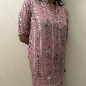 Pink cotton dress from India